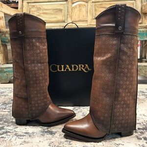 NIB Cuadra Genuine Leather Heeled Boots